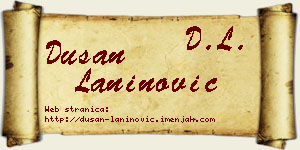Dušan Laninović vizit kartica
